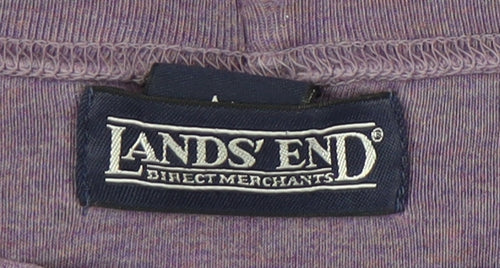 Lands' End Women's Purple Long Sleeve Cotton Top