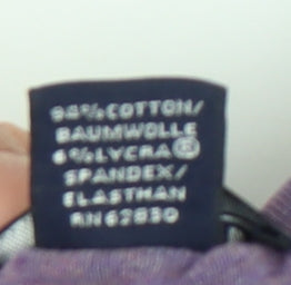 Lands' End Women's Purple Long Sleeve Cotton Top