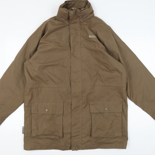 Mountain Warehouse Men's Brown Waterproof Jacket Large