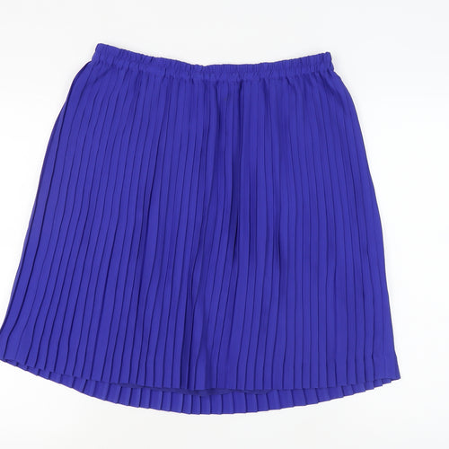 Banana Republic Women's Blue Pleated Skirt L