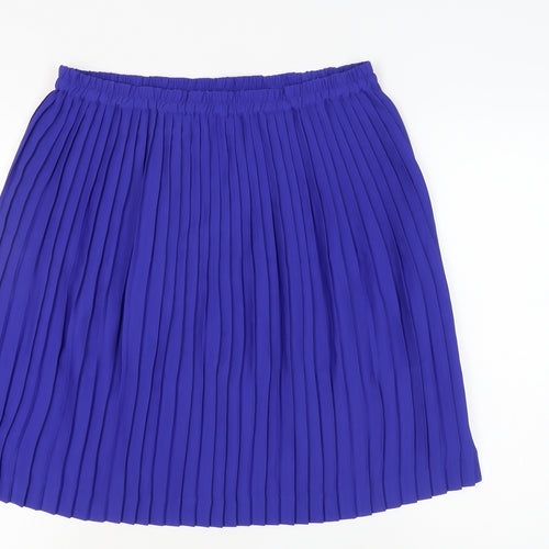 Banana Republic Women's Blue Pleated Skirt L