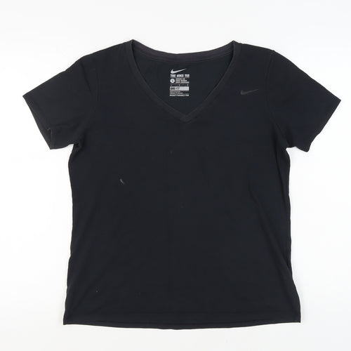 Nike Women's Black V-Neck T-Shirt L