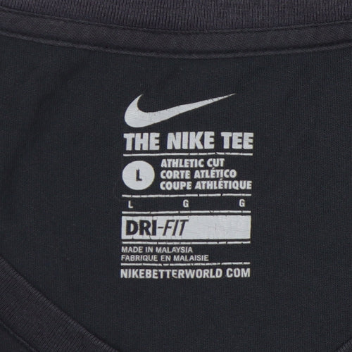 Nike Women's Black V-Neck T-Shirt L