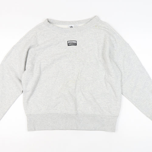 Adidas Women's Grey Pullover Sweatshirt Size 10