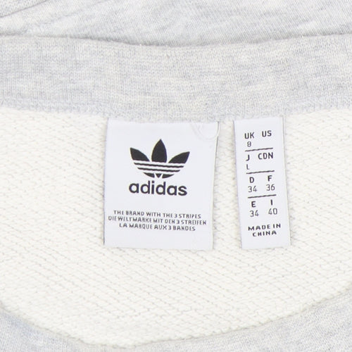 Adidas Women's Grey Pullover Sweatshirt Size 10