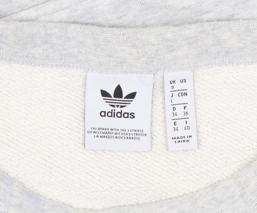 Adidas Women's Grey Pullover Sweatshirt Size 10