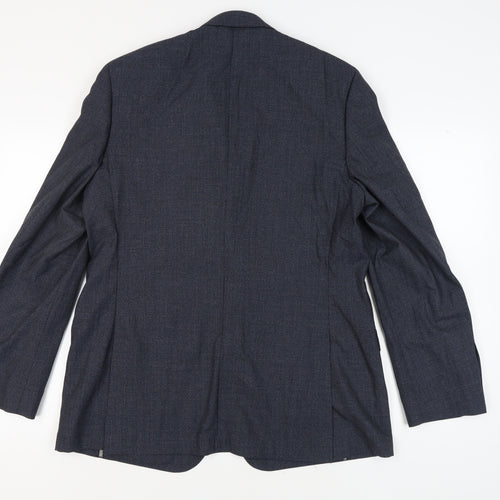 Jaeger Men's Blue Tailored Blazer, Size 44L Formal