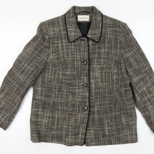 Eastex Women's Brown Check Blazer UK 14 Classic