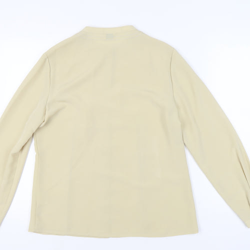 Viyella Women's Beige Long Sleeve Blouse UK 12