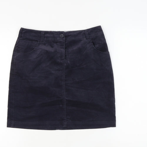 White Stuff Women's Blue Straight Skirt, Size 10