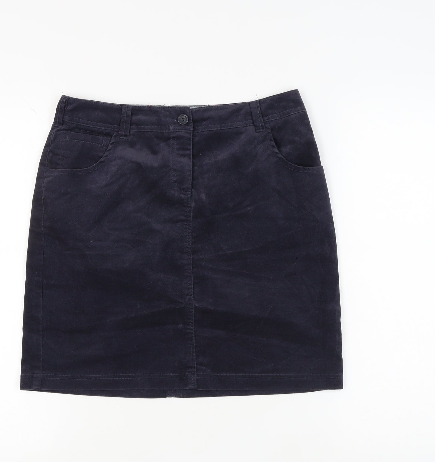 White Stuff Women's Blue Straight Skirt, Size 10
