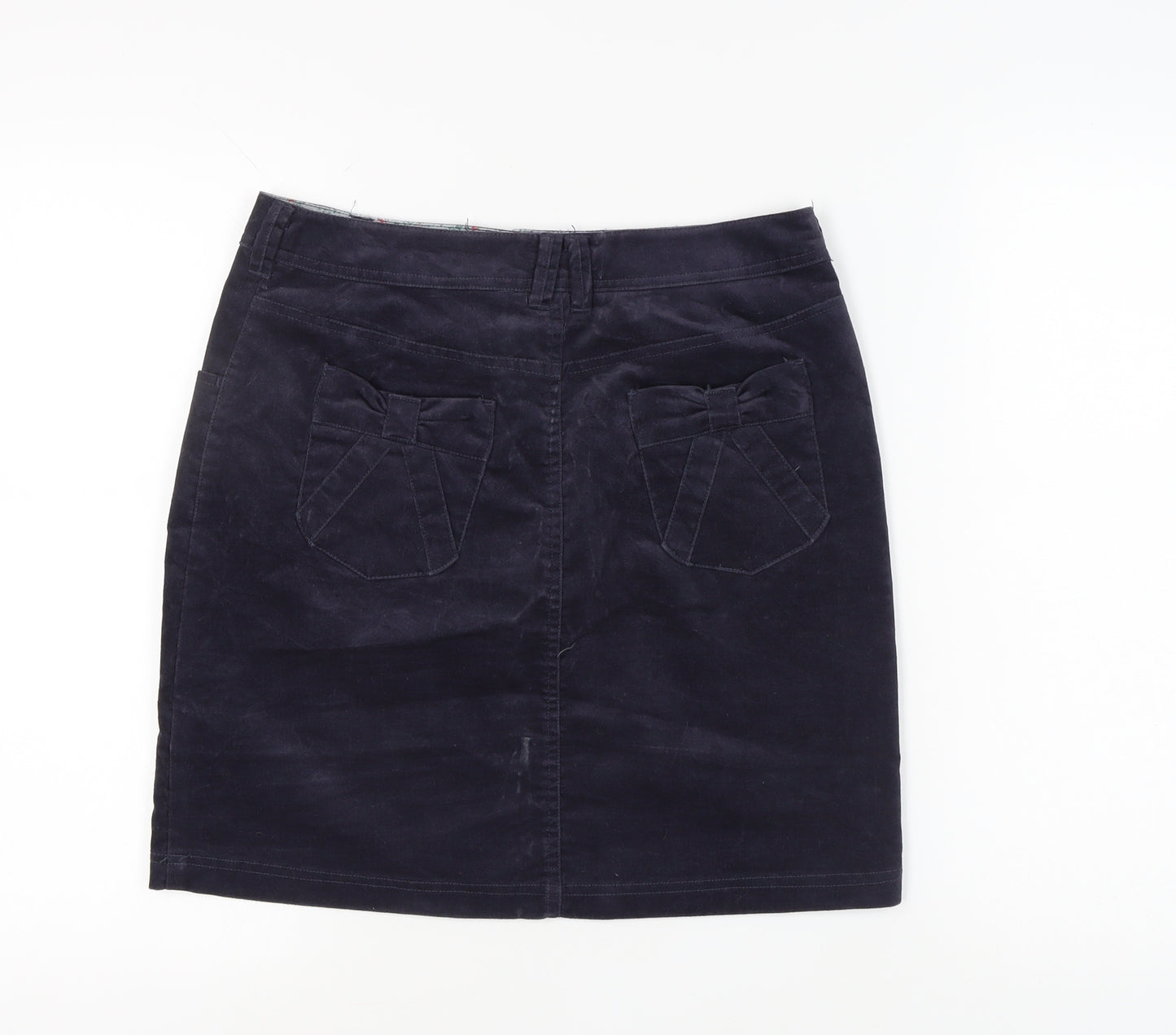 White Stuff Women's Blue Straight Skirt, Size 10