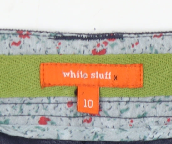 White Stuff Women's Blue Straight Skirt, Size 10