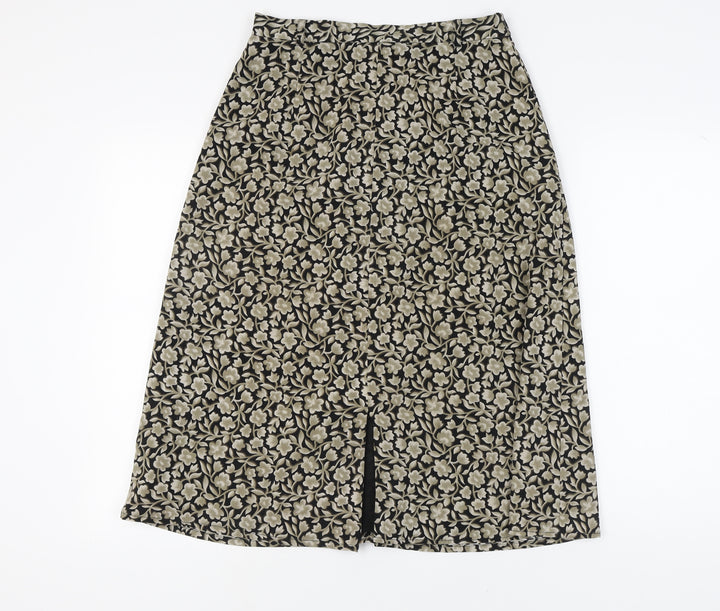 Viyella Women's Floral Skirt Size 12 Polyester Multicoloured