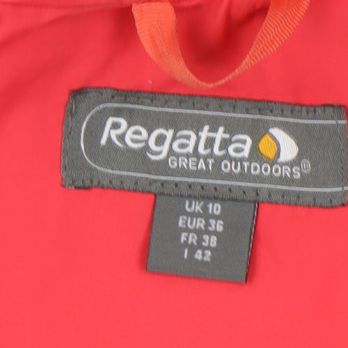 Regatta Women's Red Waterproof Hooded Jacket Size 10