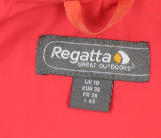 Regatta Women's Red Waterproof Hooded Jacket Size 10