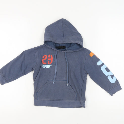 Fila Boys Blue Pullover Hoodie - Size 4