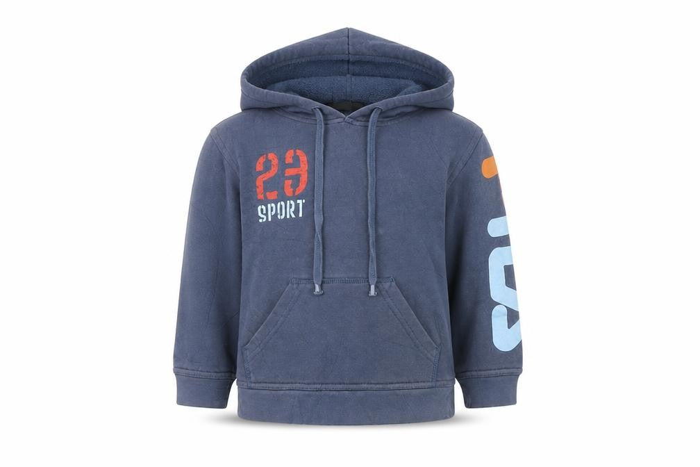 Front view of Fila boys’ blue pullover hoodie -, size 4
