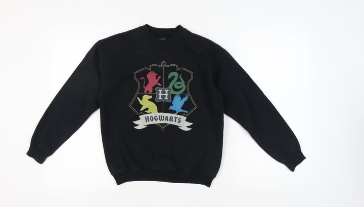 Harry Potter Unisex Kids Black Hogwarts Graphic Sweatshirt L
