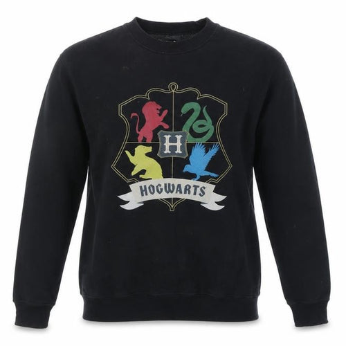 Harry Potter Unisex Kids Black Hogwarts Graphic Sweatshirt L