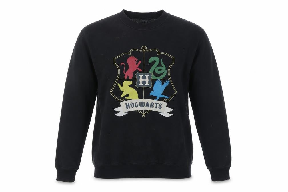 Harry Potter Unisex Kids Black Hogwarts Graphic Sweatshirt L
