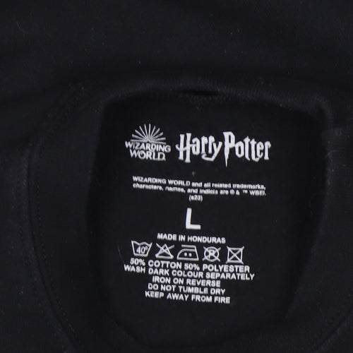 Harry Potter Unisex Kids Black Hogwarts Graphic Sweatshirt L