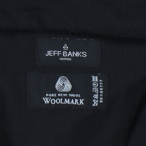 Jeff Banks Men's Black Formal Trousers 36 in
