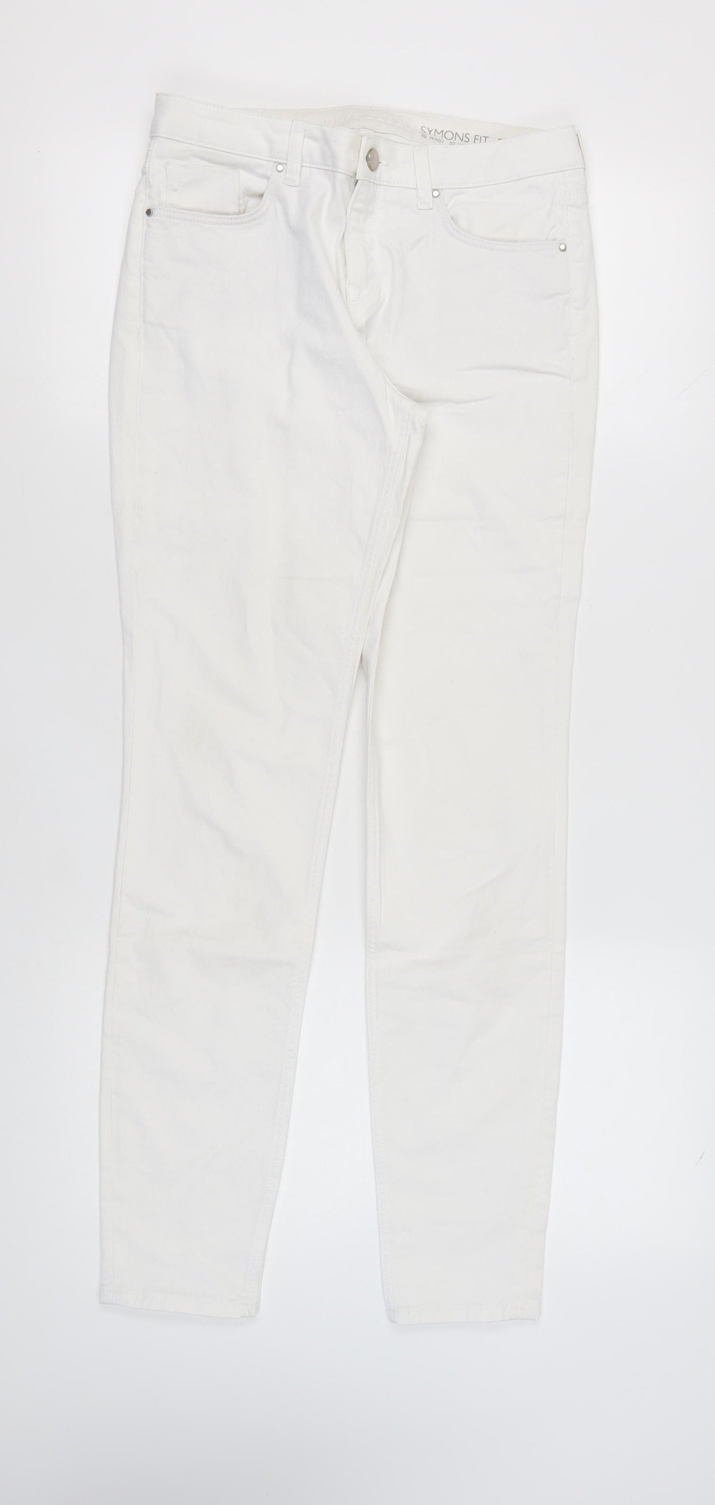 White Label Women's White Skinny Jeans Size 12