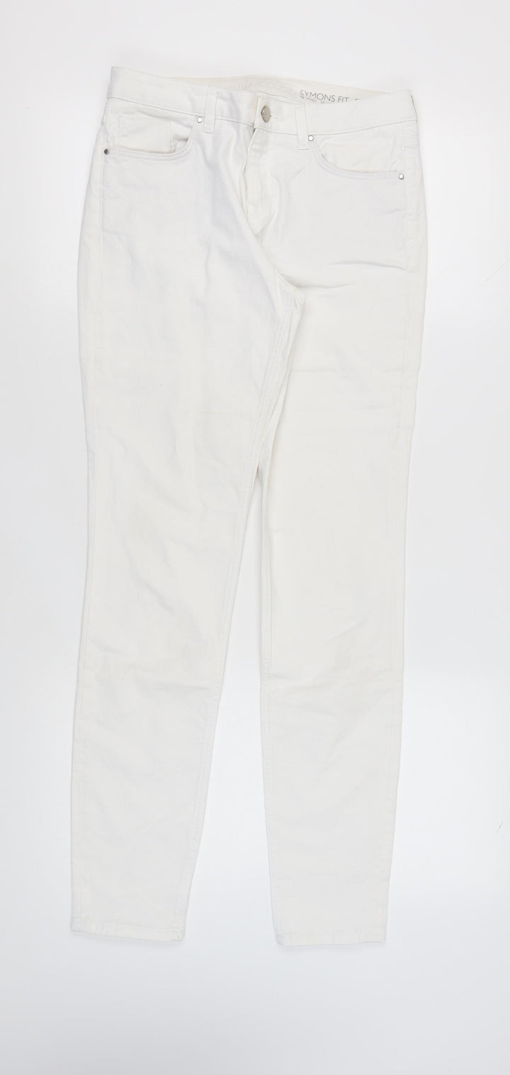 White Label Women's White Skinny Jeans Size 12