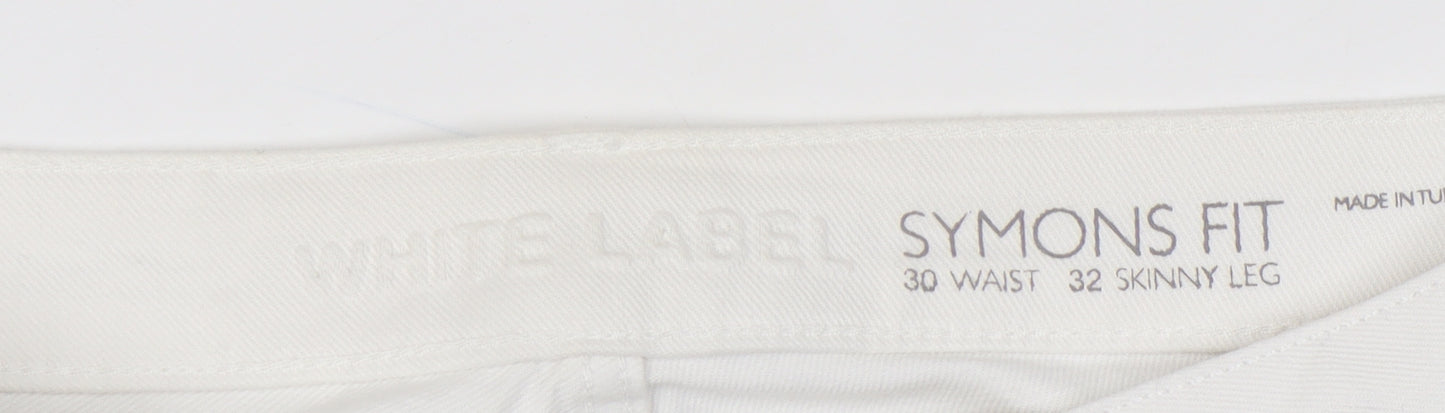 White Label Women's White Skinny Jeans Size 12