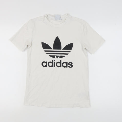 Adidas Women's White T-Shirt Size 8 with Logo