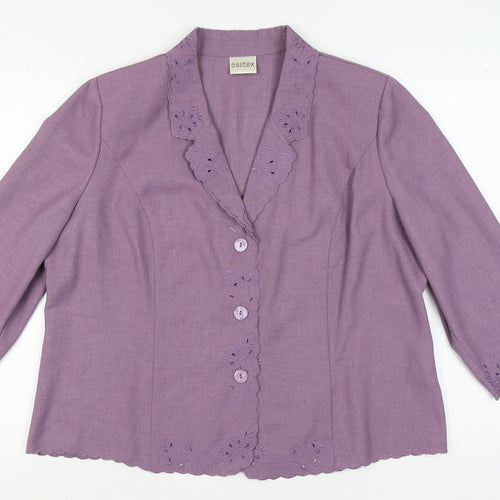 Eastex Women's Purple Suit Jacket Size 20