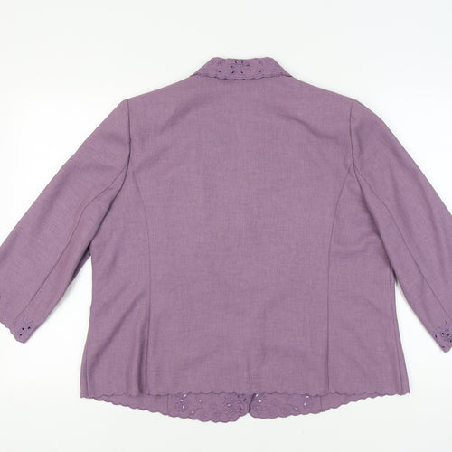 Eastex Women's Purple Suit Jacket Size 20