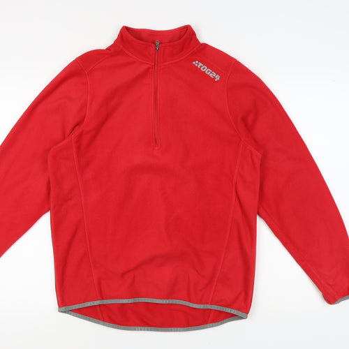 TOG24 Men's Red Fleece 1/2 Zip Sweatshirt M