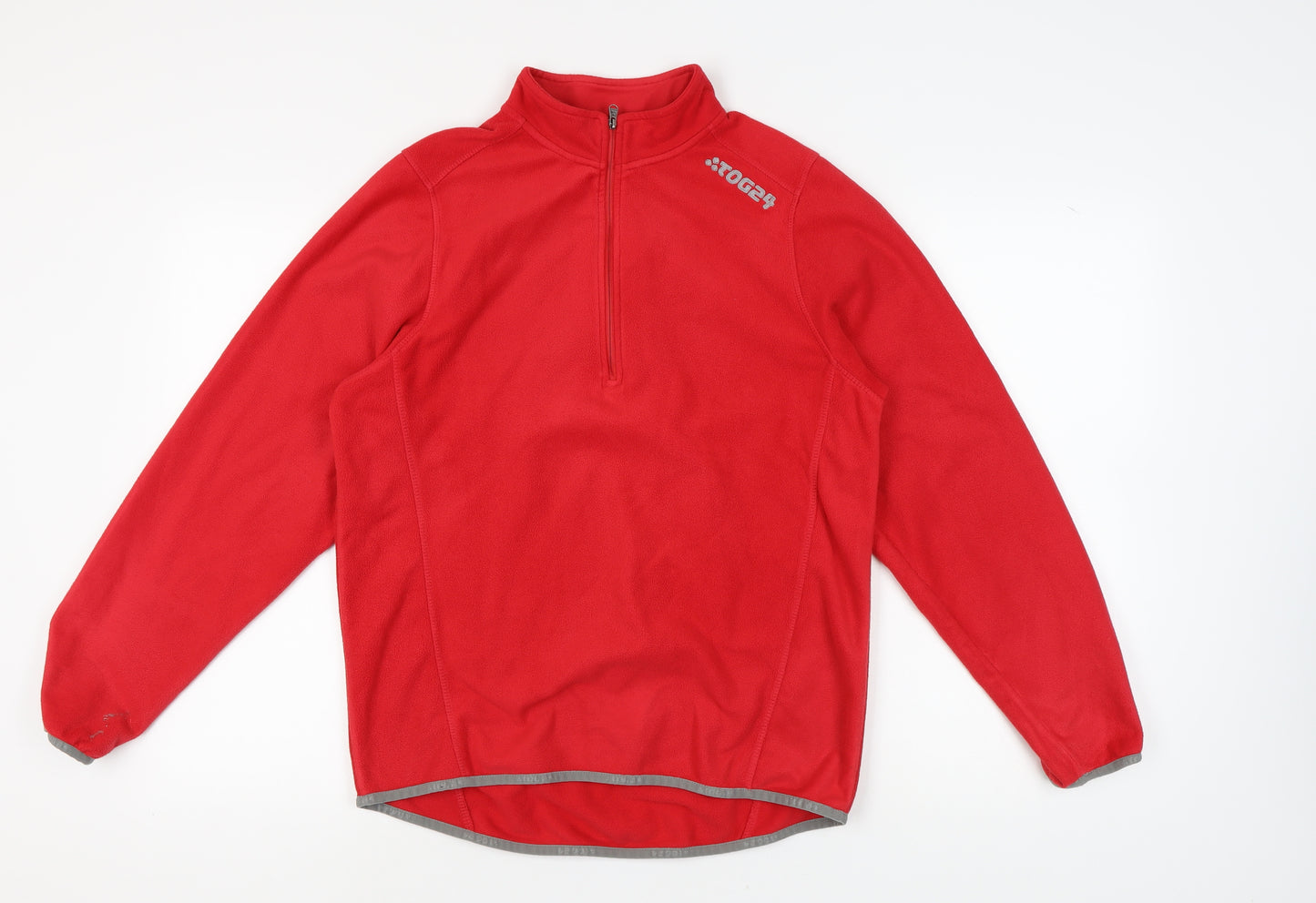TOG24 Men's Red Fleece 1/2 Zip Sweatshirt M