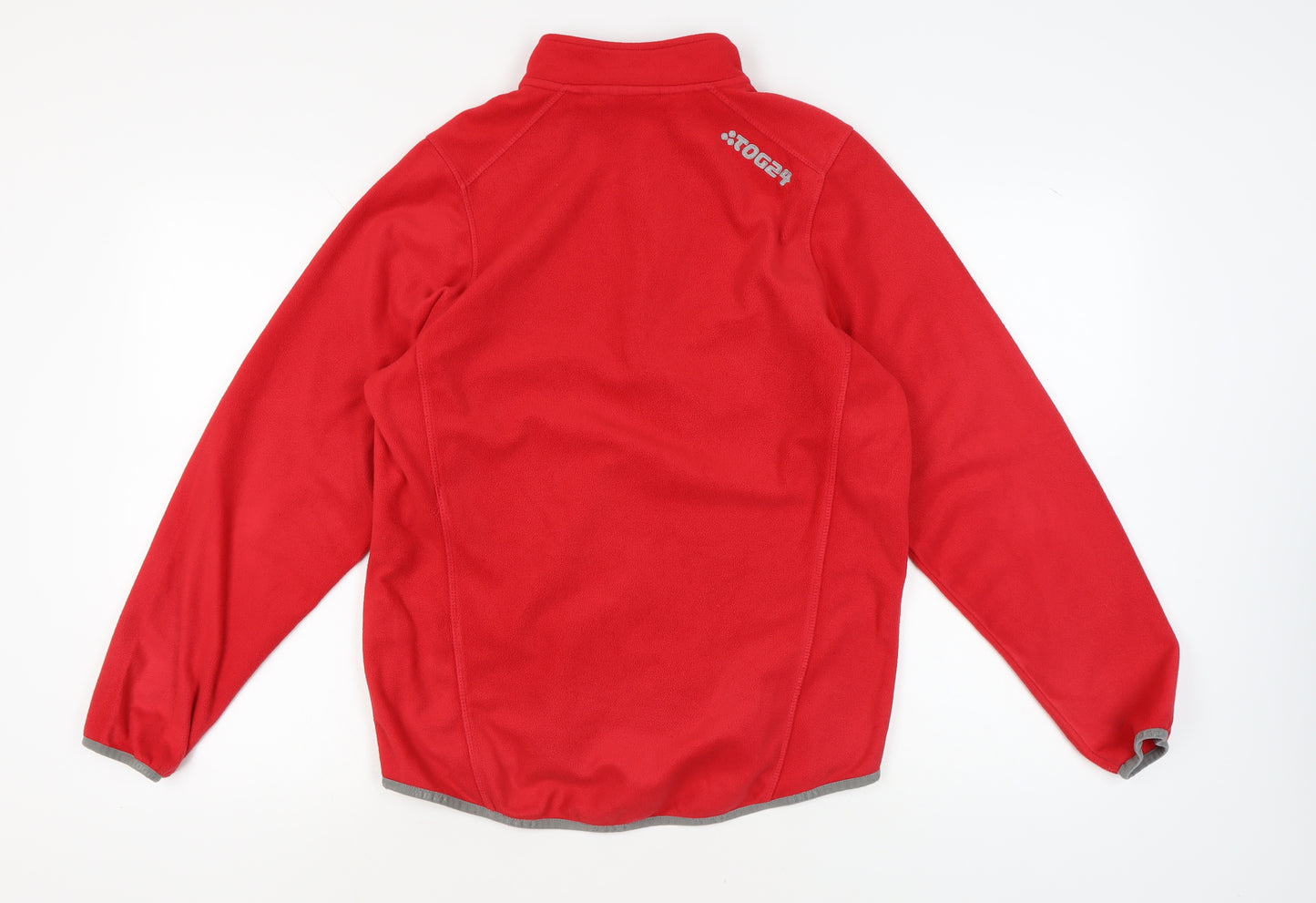 TOG24 Men's Red Fleece 1/2 Zip Sweatshirt M