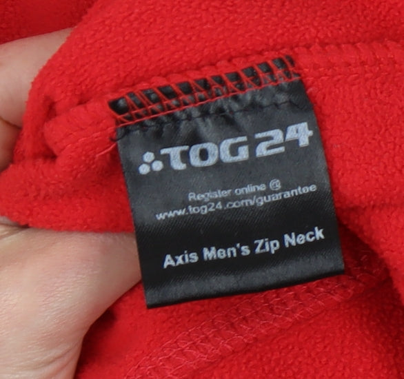 TOG24 Men's Red Fleece 1/2 Zip Sweatshirt M