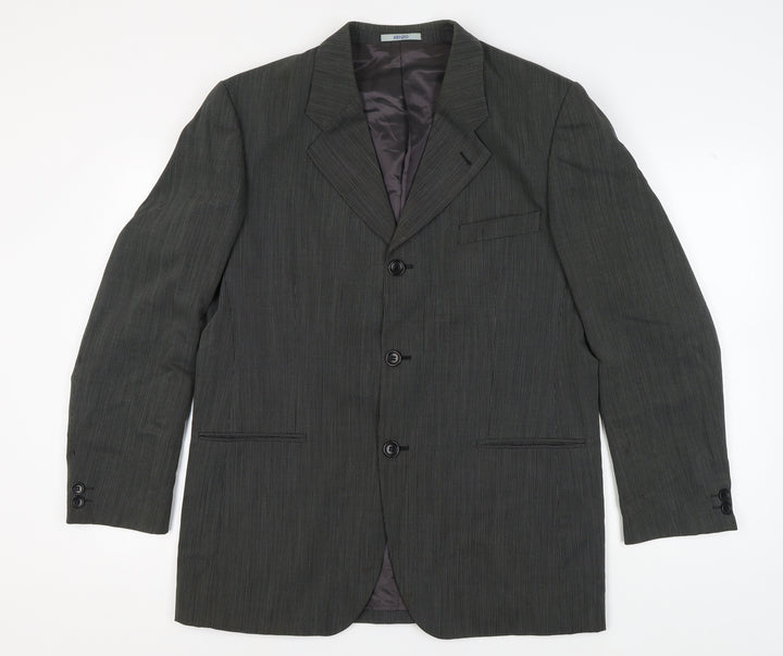Kenzo Men's Grey Striped Suit Jacket UK 44, Classic Formalwear