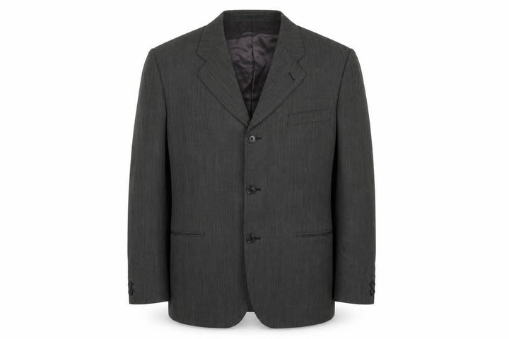 Kenzo Men's Grey Striped Suit Jacket UK 44, Classic Formalwear