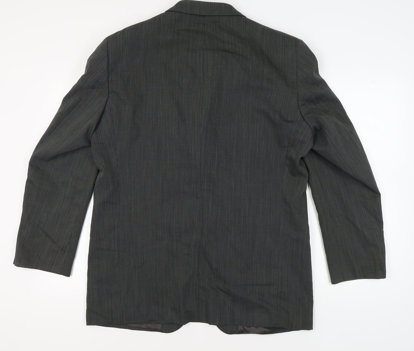 Kenzo Men's Grey Striped Suit Jacket UK 44, Classic Formalwear