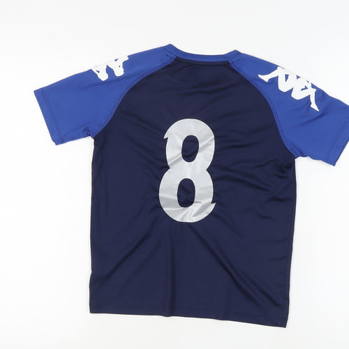 Kappa Boys Blue Football Graphic Print Jersey 12 Years