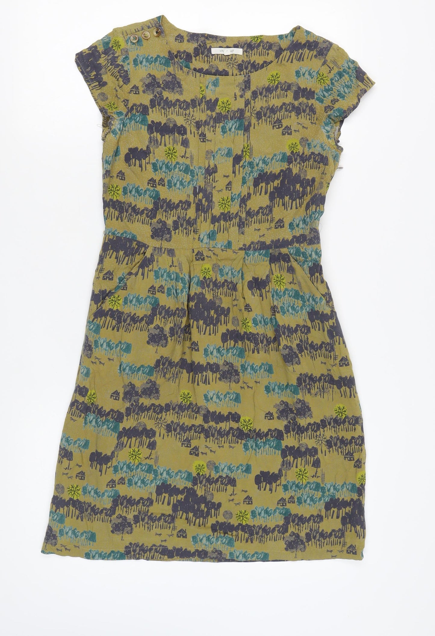 White Stuff Women's Multicoloured Shift Dress, Size 8