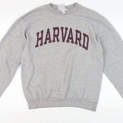 Champion Grey Unisex Sweatshirt M University Logo Casual