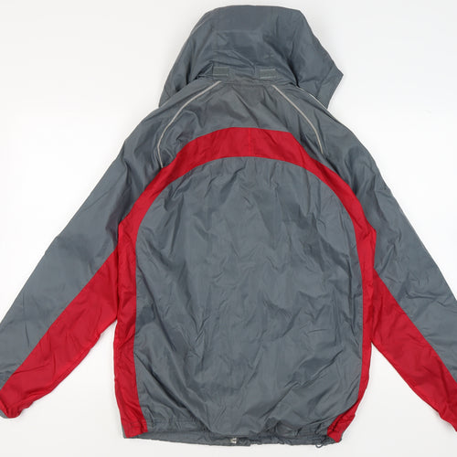 Adidas Men's XS Red Grey Windbreaker Jacket