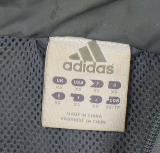 Adidas Men's XS Red Grey Windbreaker Jacket
