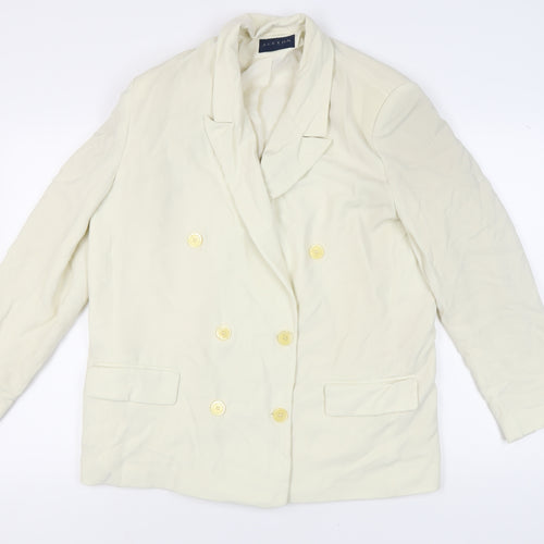 Alexon Women’s Ivory Double-Breasted Blazer, Size 16