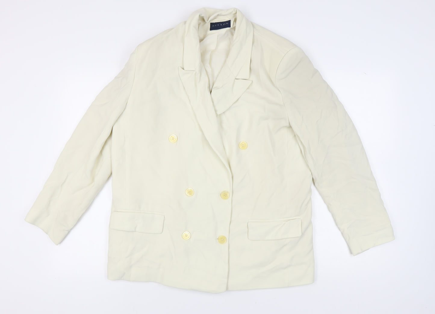 Alexon Women’s Ivory Double-Breasted Blazer, Size 16