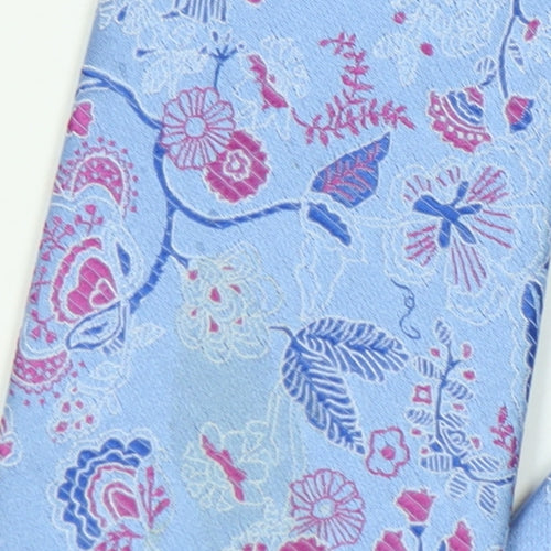 Marks and Spencer Men's Blue Floral Silk Tie