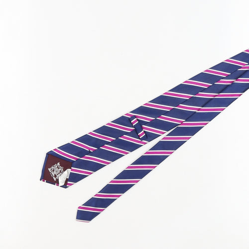 Marks and Spencer Men's Blue Striped Tie One Size