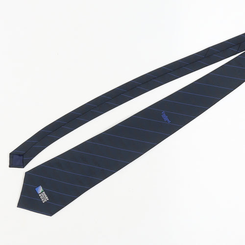 Rugby World Cup Men's Blue Striped Polyester Tie
